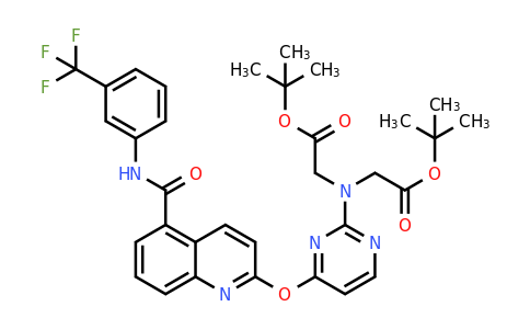 CAS 1956327-19-7 | Di-tert-butyl 2,2'-((4-((5-((3-(trifluoromethyl)phenyl)carbamoyl)quinolin-2-yl)oxy)pyrimidin-2-yl)azanediyl)diacetate