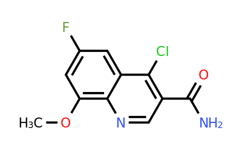 CAS 1956332-06-1 | 4-Chloro-6-fluoro-8-methoxyquinoline-3-carboxamide