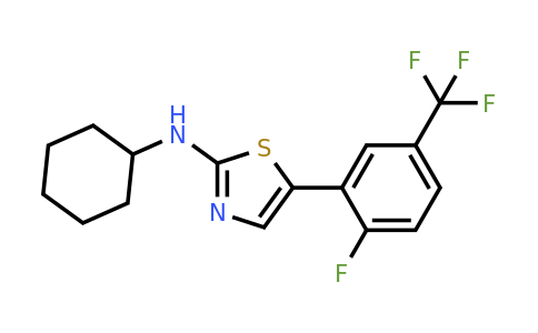 CAS 1956334-19-2 | N-Cyclohexyl-5-(2-fluoro-5-(trifluoromethyl)phenyl)thiazol-2-amine