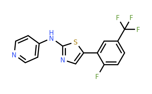 CAS 1956334-86-3 | 5-(2-Fluoro-5-(trifluoromethyl)phenyl)-N-(pyridin-4-yl)thiazol-2-amine