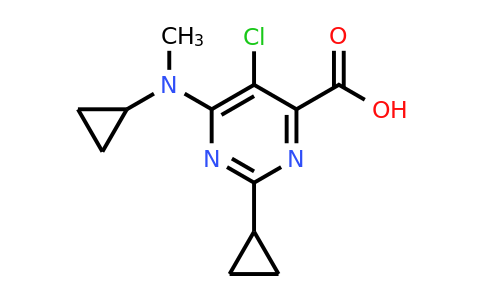 CAS 1956342-00-9 | 5-Chloro-2-cyclopropyl-6-(cyclopropyl(methyl)amino)pyrimidine-4-carboxylic acid