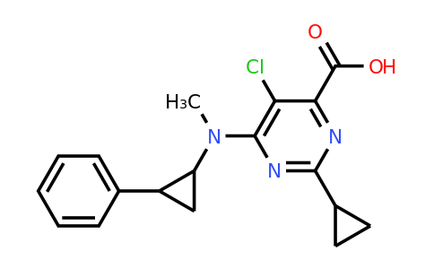 CAS 1956369-25-7 | 5-Chloro-2-cyclopropyl-6-(methyl(2-phenylcyclopropyl)amino)pyrimidine-4-carboxylic acid