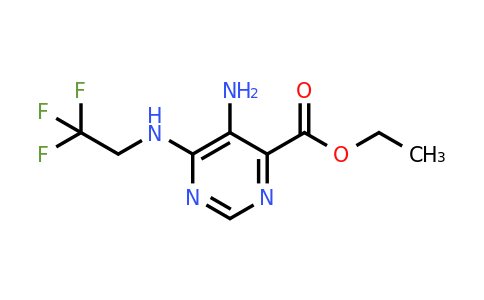 CAS 1956370-19-6 | Ethyl 5-amino-6-((2,2,2-trifluoroethyl)amino)pyrimidine-4-carboxylate
