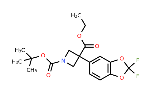 CAS 1956385-48-0 | 1-tert-Butyl 3-ethyl 3-(2,2-difluorobenzo[d][1,3]dioxol-5-yl)azetidine-1,3-dicarboxylate