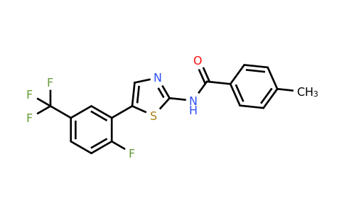 CAS 1956385-78-6 | N-(5-(2-Fluoro-5-(trifluoromethyl)phenyl)thiazol-2-yl)-4-methylbenzamide