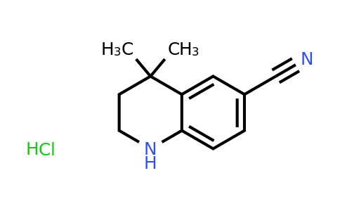 CAS 1965309-89-0 | 4,4-Dimethyl-1,2,3,4-tetrahydro-quinoline-6-carbonitrile hydrochloride