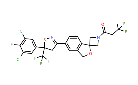 CAS 1970126-07-8 | 1-{5'-[5-(3,5-dichloro-4-fluorophenyl)-5-(trifluoromethyl)-4,5-dihydro-1,2-thiazol-3-yl]-3'H-spiro[azetidine-3,1'-[2]benzofuran]-1-yl}-3,3,3-trifluoropropan-1-one