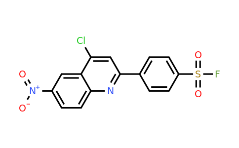 CAS 197160-63-7 | 4-(4-Chloro-6-nitroquinolin-2-yl)benzene-1-sulfonyl fluoride