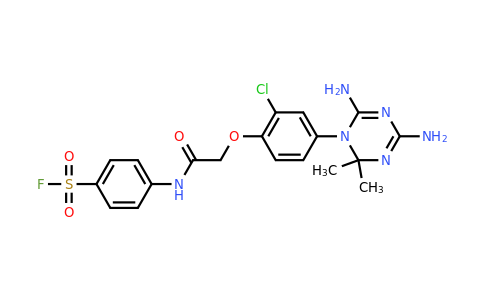 CAS 20110-65-0 | 4-(2-(2-Chloro-4-(4,6-diamino-2,2-dimethyl-1,3,5-triazin-1(2H)-yl)phenoxy)acetamido)benzene-1-sulfonyl fluoride