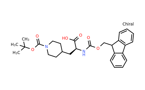CAS 204058-25-3 | (2S)-3-{1-[(tert-butoxy)carbonyl]piperidin-4-yl}-2-({[(9H-fluoren-9-yl)methoxy]carbonyl}amino)propanoic acid