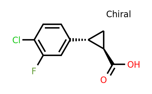 CAS 2055841-07-9 | (1R,2R)-rel-2-(4-chloro-3-fluorophenyl)cyclopropane-1-carboxylic acid