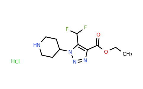 CAS 2059942-33-3 | Ethyl 5-(difluoromethyl)-1-(piperidin-4-yl)-1H-1,2,3-triazole-4-carboxylate hydrochloride