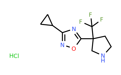 CAS 2059947-91-8 | 3-Cyclopropyl-5-[3-(trifluoromethyl)pyrrolidin-3-yl]-1,2,4-oxadiazole hydrochloride