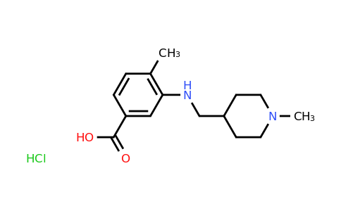 CAS 2060037-90-1 | 4-Methyl-3-{[(1-methylpiperidin-4-yl)methyl]amino}benzoic acid hydrochloride