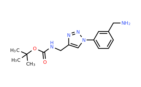 CAS 2060041-97-4 | tert-Butyl N-({1-[3-(aminomethyl)phenyl]-1H-1,2,3-triazol-4-yl}methyl)carbamate