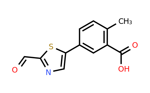 CAS 2060063-27-4 | 5-(2-Formyl-1,3-thiazol-5-yl)-2-methylbenzoic acid