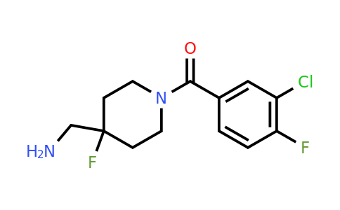 CAS 208111-39-1 | [1-(3-chloro-4-fluorobenzoyl)-4-fluoropiperidin-4-yl]methanamine