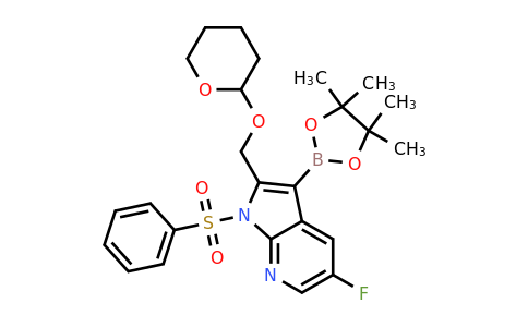 CAS 2088162-37-0 | 1-(benzenesulfonyl)-5-fluoro-2-[(oxan-2-yloxy)methyl]-3-(tetramethyl-1,3,2-dioxaborolan-2-yl)-1H-pyrrolo[2,3-b]pyridine