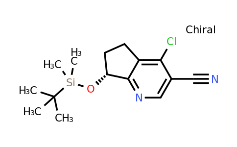 CAS 2088852-71-3 | (7R)-7-[(tert-butyldimethylsilyl)oxy]-4-chloro-5H,6H,7H-cyclopenta[b]pyridine-3-carbonitrile