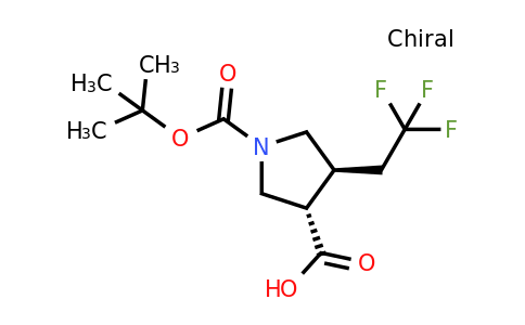 CAS 2089650-63-3 | trans-1-[(tert-butoxy)carbonyl]-4-(2,2,2-trifluoroethyl)pyrrolidine-3-carboxylic acid