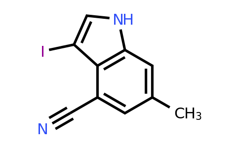 CAS 2091637-77-1 | 3-iodo-6-methyl-1H-indole-4-carbonitrile