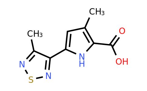 CAS 2092278-99-2 | 3-Methyl-5-(4-methyl-1,2,5-thiadiazol-3-yl)-1H-pyrrole-2-carboxylic acid