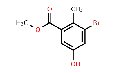 CAS 2092700-79-1 | 3-Bromo-5-hydroxy-2-methyl-benzoic acid methyl ester