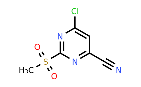 CAS 2092788-15-1 | 6-chloro-2-methylsulfonyl-pyrimidine-4-carbonitrile