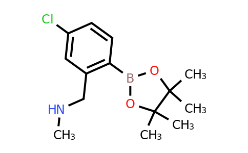 CAS 2096333-97-8 | 1-(5-Chloro-2-(4,4,5,5-tetramethyl-1,3,2-dioxaborolan-2-yl)phenyl)-N-methylmethanamine