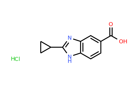 CAS 2097935-54-9 | 2-cyclopropyl-1H-1,3-benzodiazole-5-carboxylic acid hydrochloride