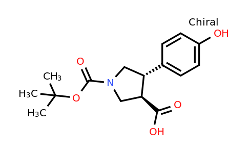 CAS 2098496-95-6 | (3R,4S)-1-[(tert-butoxy)carbonyl]-4-(4-
hydroxyphenyl)pyrrolidine-3-carboxylic acid