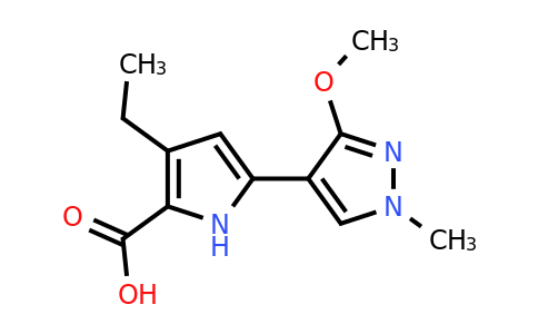 CAS 2110323-08-3 | 3-Ethyl-5-(3-methoxy-1-methyl-1H-pyrazol-4-yl)-1H-pyrrole-2-carboxylic acid