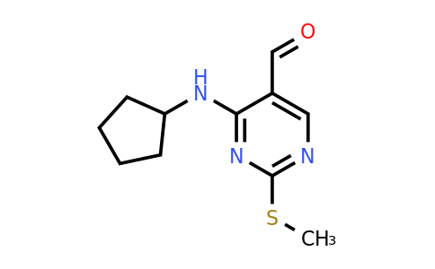 CAS 211245-64-6 | 4-(Cyclopentylamino)-2-(methylthio)pyrimidine-5-carbaldehyde