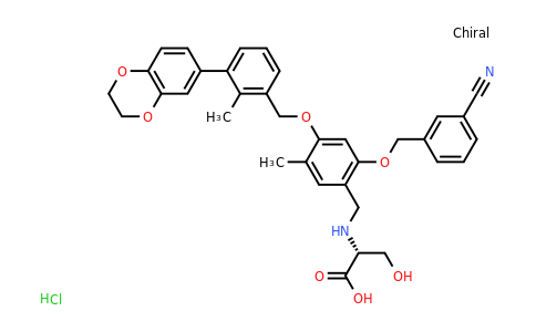 CAS 2113650-04-5 | (2-((3-Cyanobenzyl)oxy)-4-((3-(2,3-dihydrobenzo[b][1,4]dioxin-6-yl)-2-methylbenzyl)oxy)-5-methylbenzyl)-D-serine hydrochloride