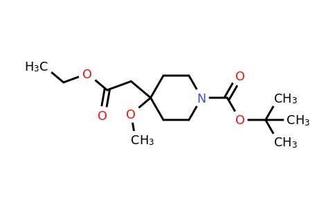 CAS 2119413-88-4 | tert-butyl 4-(2-ethoxy-2-oxo-ethyl)-4-methoxy-piperidine-1-carboxylate