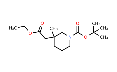 CAS 2122478-35-5 | tert-butyl 3-(2-ethoxy-2-oxo-ethyl)-3-methyl-piperidine-1-carboxylate