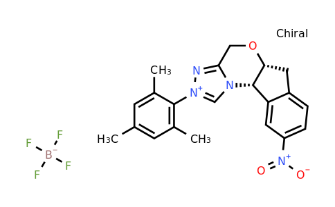 CAS 2128740-77-0 | (5AR,10bS)-2-mesityl-9-nitro-5a,10b-dihydro-4H,6H-indeno[2,1-b][1,2,4]triazolo[4,3-d][1,4]oxazin-2-ium tetrafluoroborate