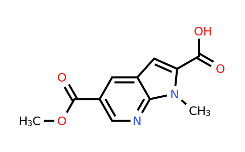CAS 2137986-81-1 | 5-(Methoxycarbonyl)-1-methyl-1H-pyrrolo[2,3-b]pyridine-2-carboxylic acid