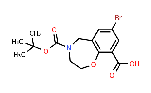 CAS 2138078-96-1 | 7-bromo-4-[(tert-butoxy)carbonyl]-2,3,4,5-tetrahydro-1,4-benzoxazepine-9-carboxylic acid