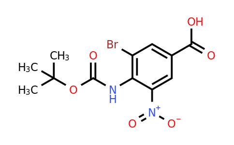 CAS 2138116-42-2 | 3-bromo-4-{[(tert-butoxy)carbonyl]amino}-5-nitrobenzoic acid