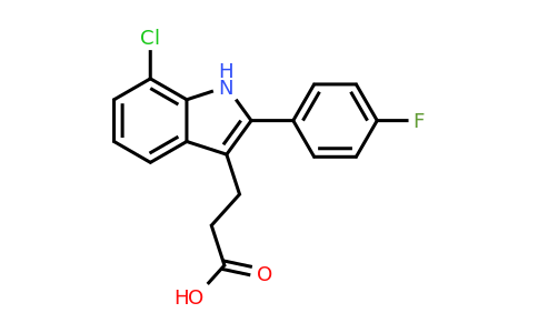 CAS 2138128-08-0 | 3-[7-Chloro-2-(4-fluorophenyl)-1H-indol-3-yl]propanoic acid