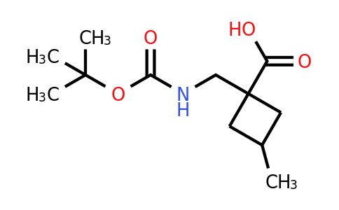 CAS 2138216-18-7 | 1-[(tert-butoxycarbonylamino)methyl]-3-methyl-cyclobutanecarboxylic acid