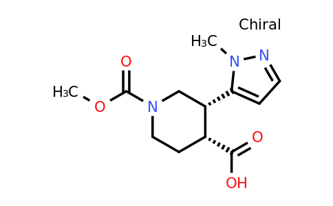 CAS 2138522-87-7 | rac-(3R,4R)-1-(methoxycarbonyl)-3-(1-methyl-1H-pyrazol-5-yl)piperidine-4-carboxylic acid