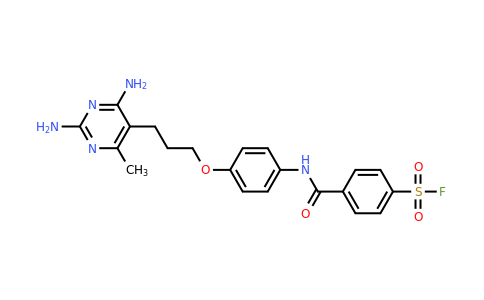 CAS 21428-12-6 | 4-((4-(3-(2,4-Diamino-6-methylpyrimidin-5-yl)propoxy)phenyl)carbamoyl)benzene-1-sulfonyl fluoride