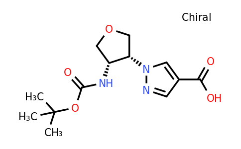 CAS 2155840-16-5 | rac-1-[(3R,4S)-4-{[(tert-butoxy)carbonyl]amino}oxolan-3-yl]-1H-pyrazole-4-carboxylic acid