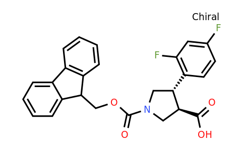 CAS 2155840-33-6 | rac-(3R,4S)-4-(2,4-difluorophenyl)-1-{[(9H-fluoren-9-yl)methoxy]carbonyl}pyrrolidine-3-carboxylic acid