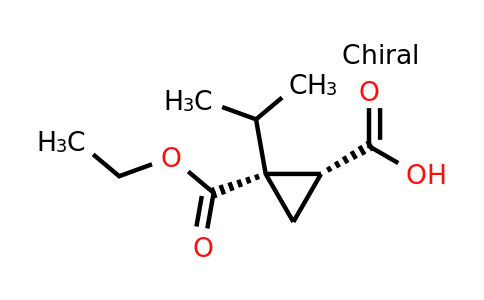 CAS 2155840-86-9 | rac-(1R,2R)-2-(ethoxycarbonyl)-2-(propan-2-yl)cyclopropane-1-carboxylic acid