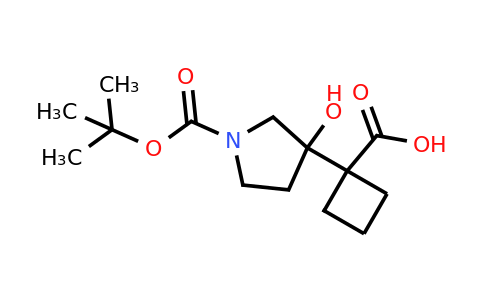 CAS 2155854-92-3 | 1-{1-[(tert-butoxy)carbonyl]-3-hydroxypyrrolidin-3-yl}cyclobutane-1-carboxylic acid