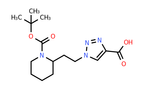CAS 2155855-32-4 | 1-(2-{1-[(tert-butoxy)carbonyl]piperidin-2-yl}ethyl)-1H-1,2,3-triazole-4-carboxylic acid