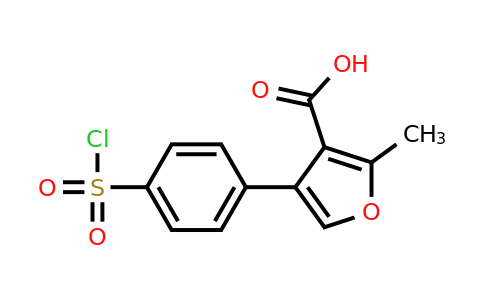 CAS 2155855-97-1 | 4-[4-(chlorosulfonyl)phenyl]-2-methylfuran-3-carboxylic acid